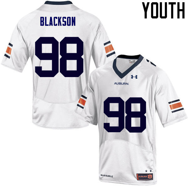 Youth Auburn Tigers #98 Angelo Blackson College Football Jerseys Sale-White